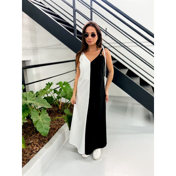 Vestidos de duas hot sale cores para senhoras