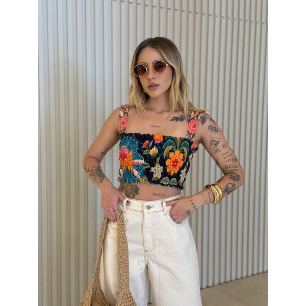 CROPPED ANALU LASTEX | CAROLLA FERRARO