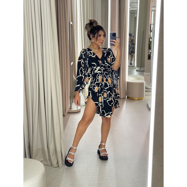 Vestido shop kimono preto