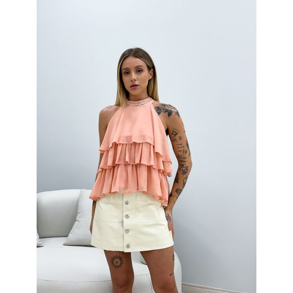 BLUSA AMÉLIA BABADOS SALMÃO