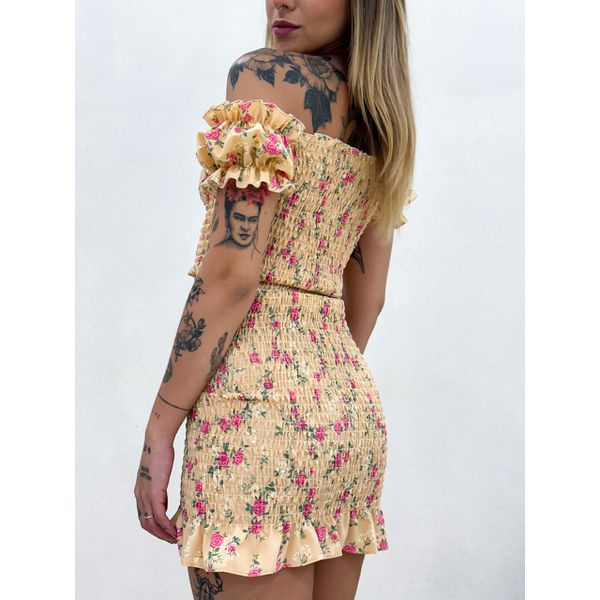 Vestido hotsell nude floral