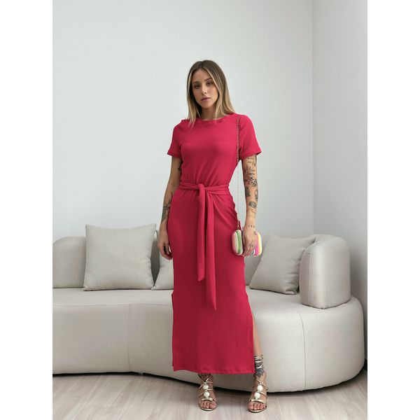 VESTIDO AURORA MIDI PINK