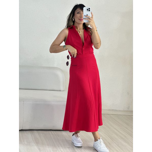 CONJUNTO ANNE COLETE VERMELHO