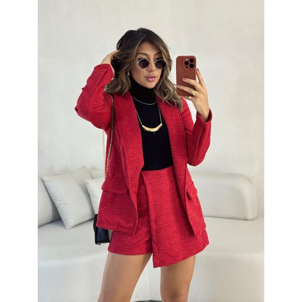 CONJUNTO MAISA BLAZER VERMELHO