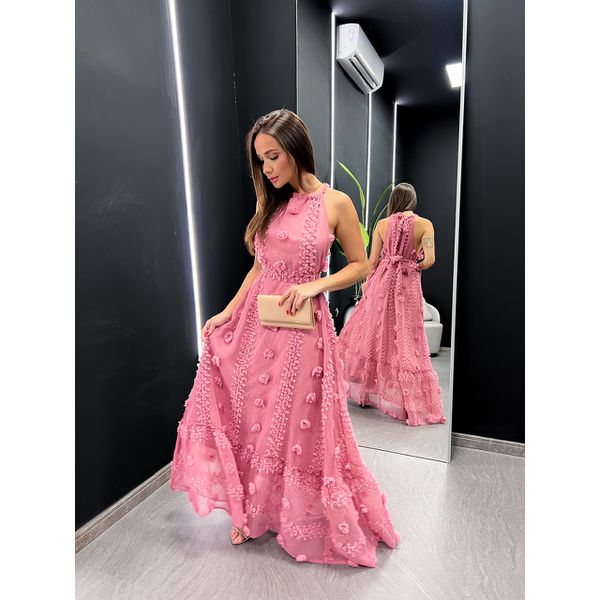 Vestido de tule hotsell rosa
