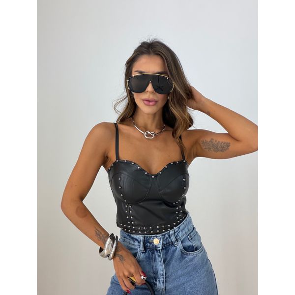 CROPPED BELLA COURO FAKE | CAROLLA FERRARO