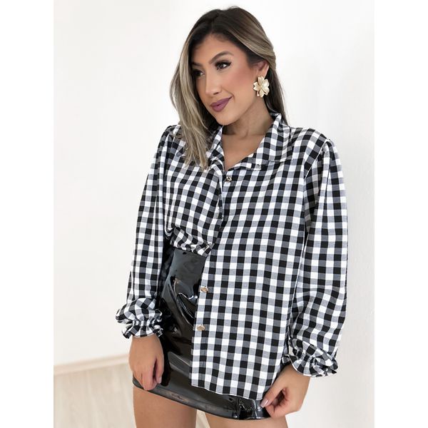 CAMISA CAROL XADREZ Preta