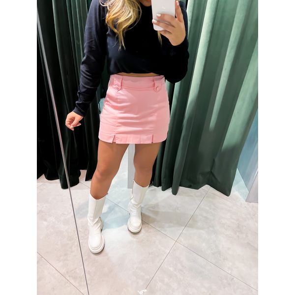 SHORT SAIA LINHO Rosa