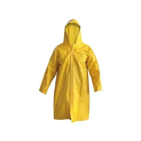 CAPA DE CHUVA G FORRADA AMARELA C/CAPUZ