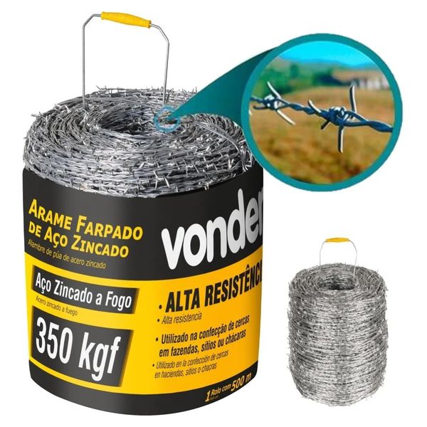 ARAME FARPARADO 350 KGF. 500 METROS VONDER