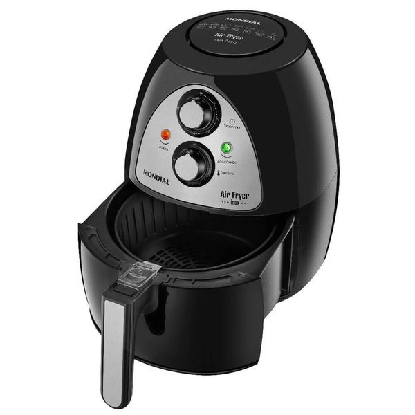 Fritadeira Elétrica / AirFryer Mondial Sem óleo NAF-03I Preto 4L 1500W 