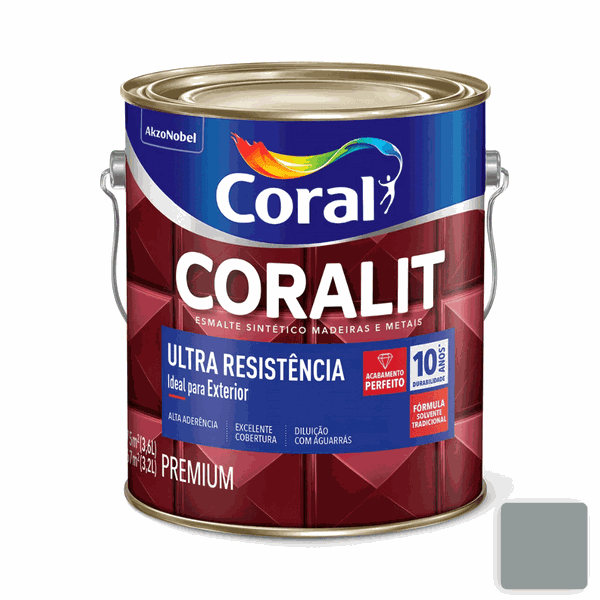 Coralit Ultra Resistência (Cinza Médio/Alto Brilho) 3,6L