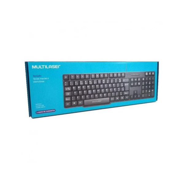 TECLADO BASICO SLIM PRETO USB MULTILASER 