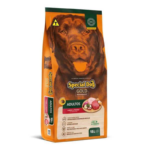 Special Dog Gold Performance Adultos Carne E Frango 15kg