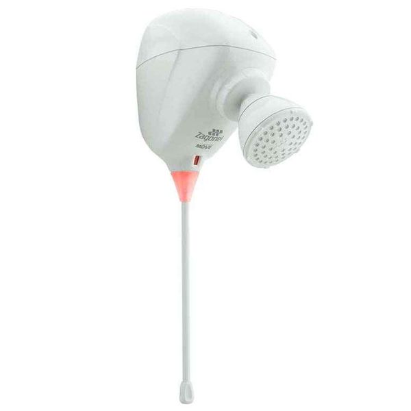 Ducha Eletrônica Zagonel Move 220v/7500W Circular - Angular Branca Temperatura Gradual
