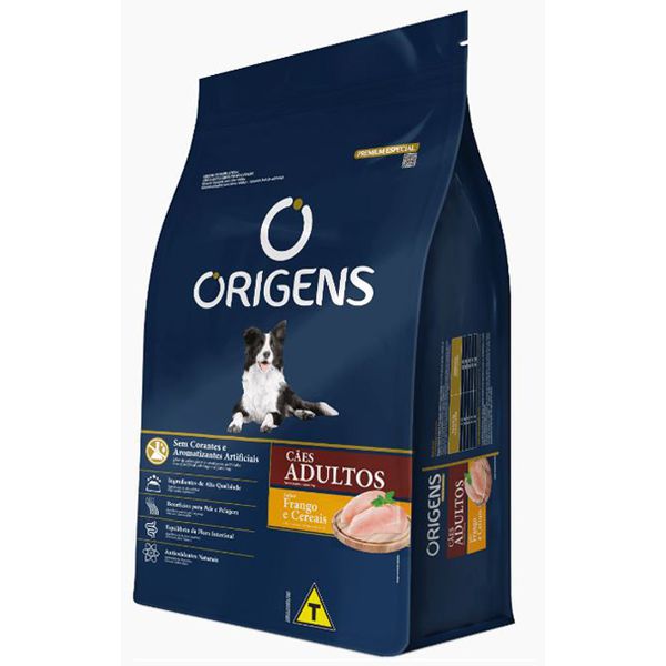 ORIGENS RAÇÃO CÃES ADULTO FRANGO/CEREAIS 15KG