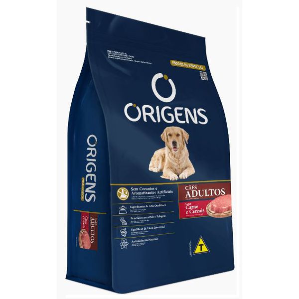 ORIGENS RAÇÃO CÃES ADULTO CARNE/CEREAIS 15KG