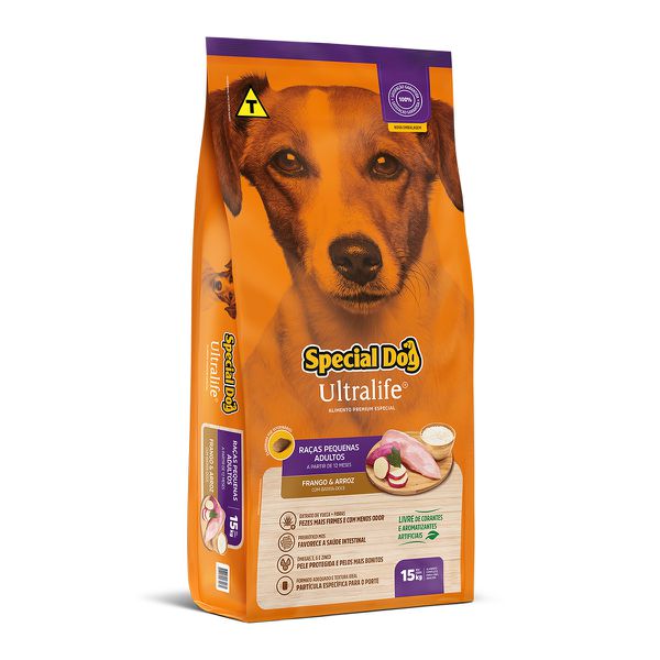 Special Dog Ultralife Raças Pequenas Adultos Frango E Arroz 15Kg