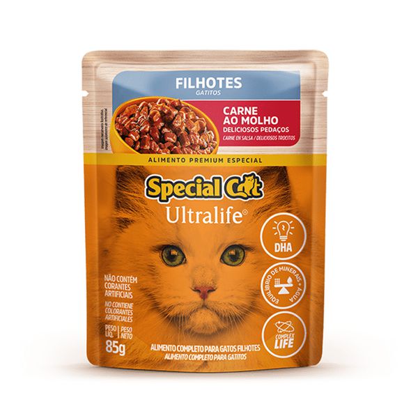 Sachê Special Cat Ultralife Filhotes Sabor Carne