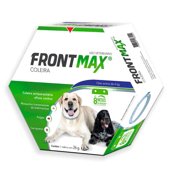 Coleira Antipulgas Front Max Cães Acima De 4 Kgs