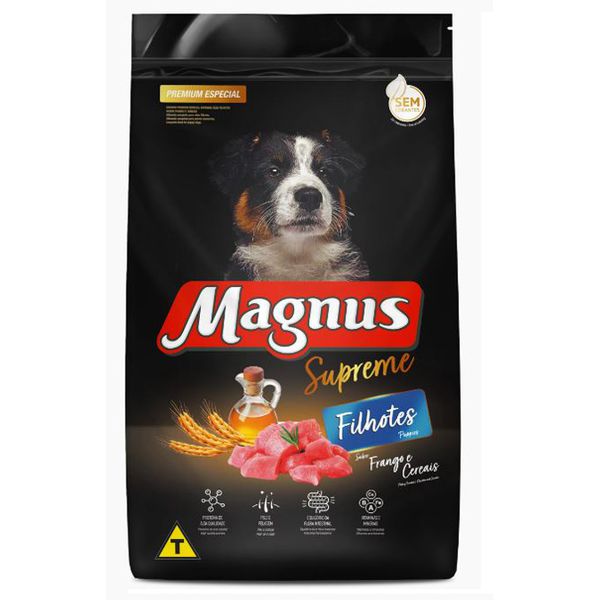 MAGNUS SUPREME RAÇÃO CÃO FILHOTE FRANGO/CEREAIS 15KG