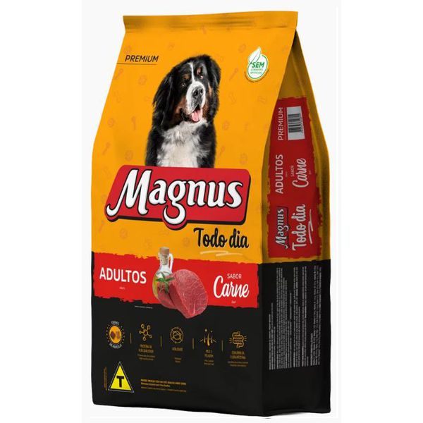 MAGNUS RAÇÃO TODO DIA CÃO ADULTO CARNE 20KG