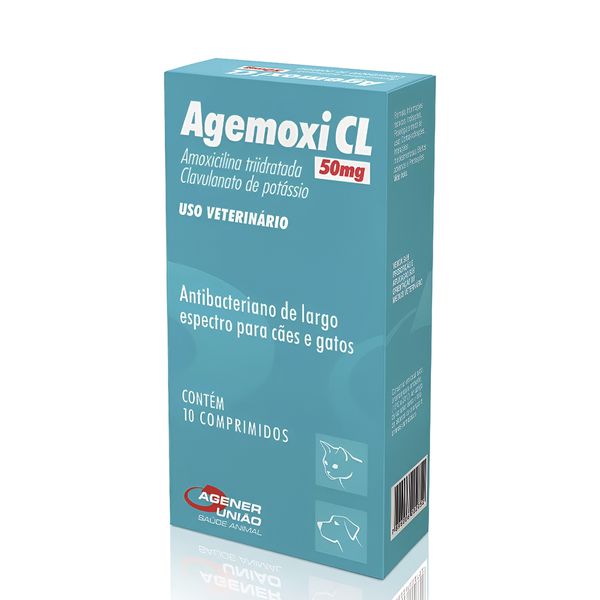 Agemoxi Cl 50mg Caixa Com 10 Comprimidos Para Cães E Gatos