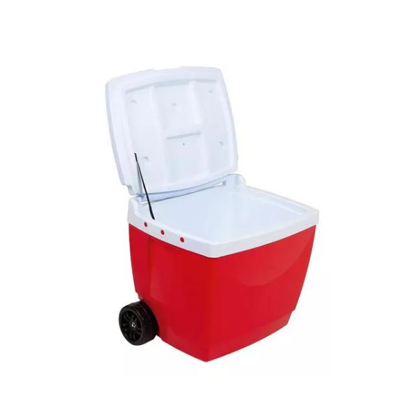 MOR CAIXA TERMICA 42 LITROS VERMELHA COM RODINHAS | Casa Anzai