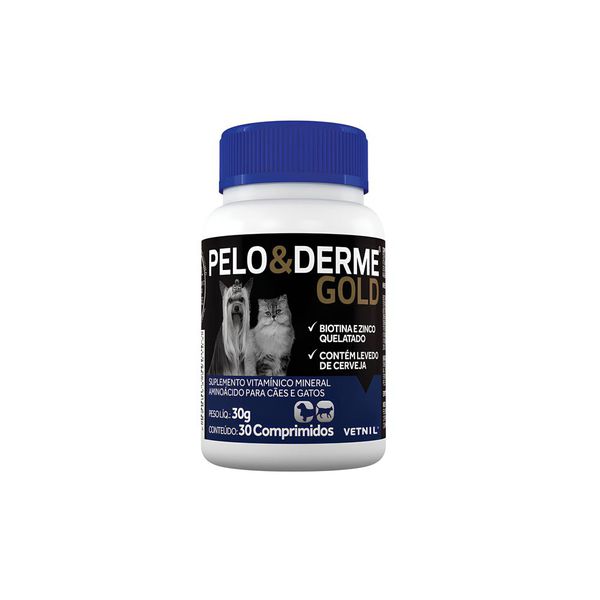 Pelo E Derme Gold Suplemento Vitamínico Mineral 30 Comp