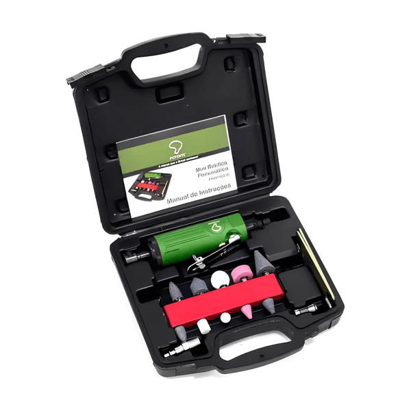 POTENTE KIT MINI RETIFICA PNEUMATICA C/16 PCS 25.000 RPM