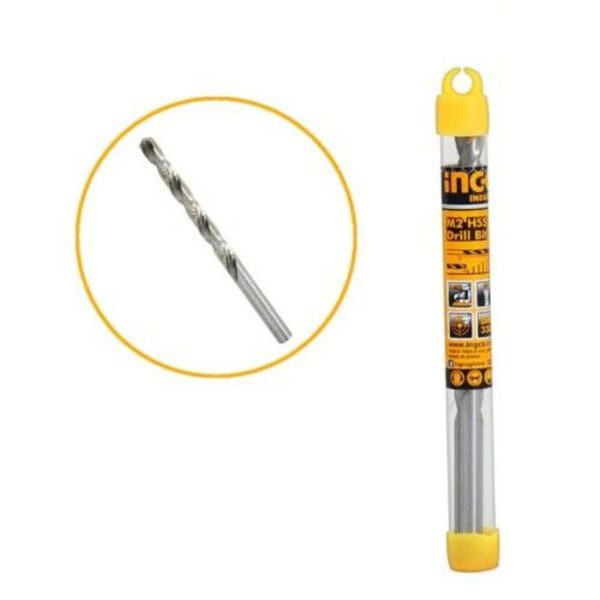 INGCO BROCA AÇO RAPIDO HELICOIDAL HSS M2 8MM X 117MM ALTO DESEMPENHO