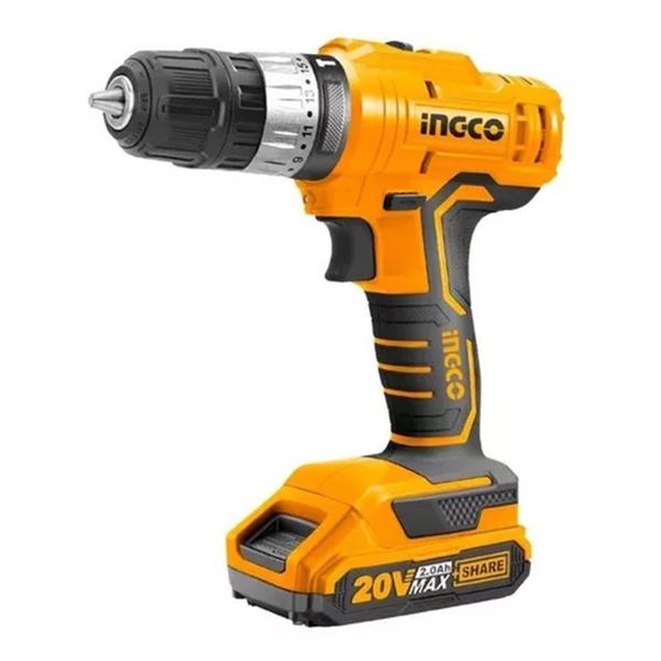 INGCO PARAFUSADEIRA E FURADEIRA COM IMPACTO 3/8 A BATERIA 20V (CIDLI2002-9)