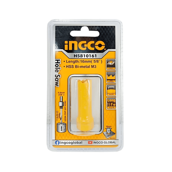 Ingco Serra Copo Bimetal Para Metais 16mm Passo Variavel