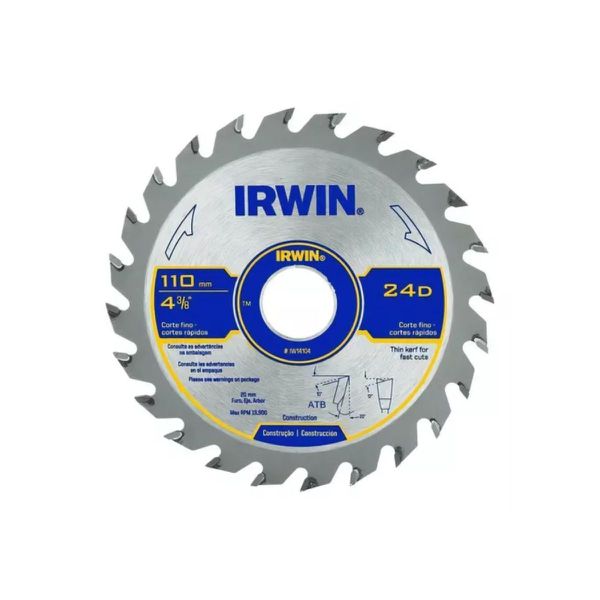 Serra Circular Irwin Lâmina 110mx24dx20mm Widea 4-3/8