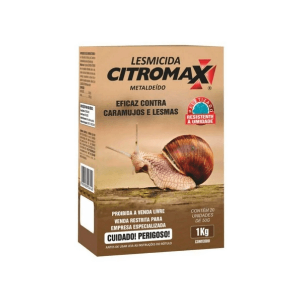 Lesmicida Peletizado Mata Caramujo Lesmas 1kg Citromax
