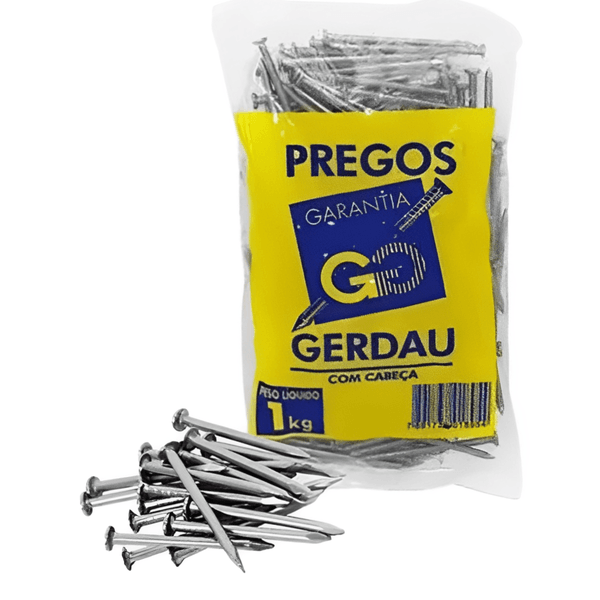 Prego Com Cabeça 17x21 Gerdau 1kg
