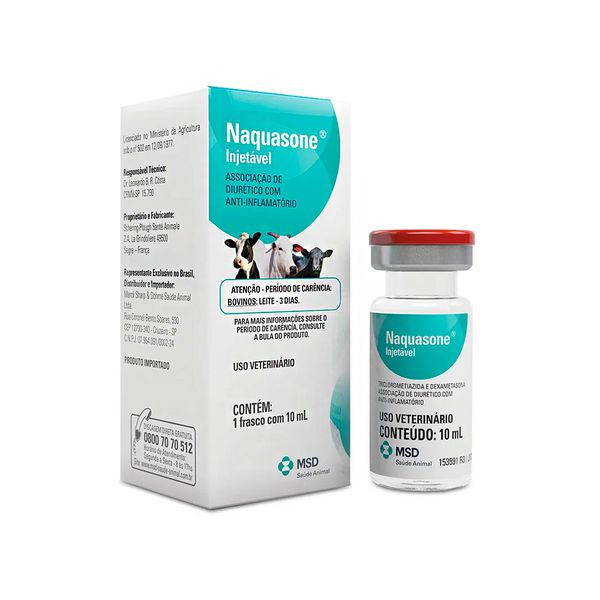 Naquasone anti-inflamatório bovinos 10ml Msd