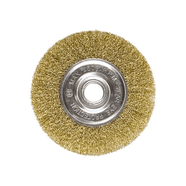 ESCOVA DE ACO CARBONO CIRCULAR ONDULADA 150MM FURO 22MM MTX SPARTA