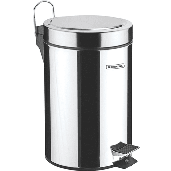 Lixeira Inox com Pedal Tramontina 12L