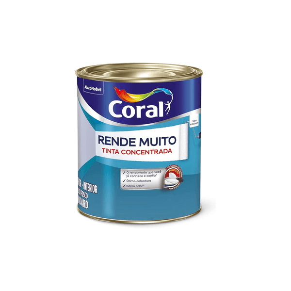 TINTA ACRÍLICA RENDE MUITO STANDARD BRANCO GELO FOSCO CORAL 900ML