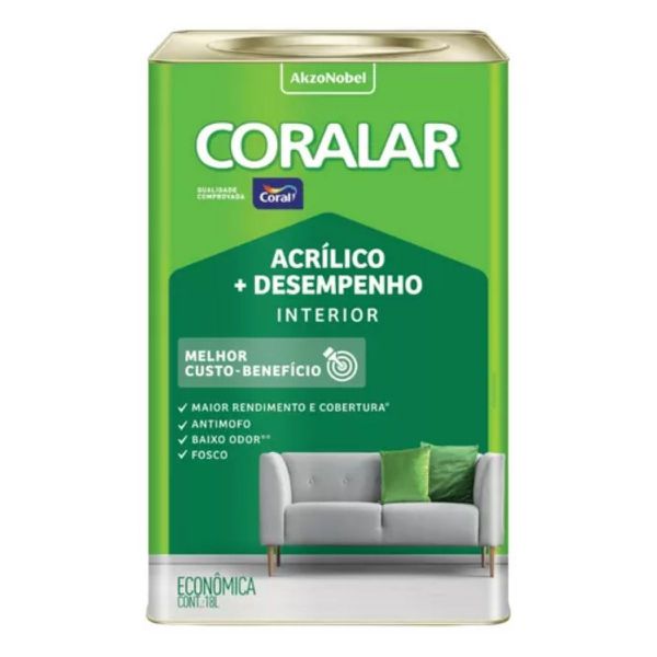 CORAL CORALAR ACRILICO BRANCO GELO 18LT