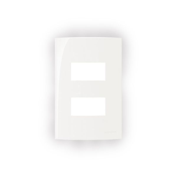 MG PLACA 4X2 2 POSTOS HORIZONTAL SEPARADOS SLEEK BRANCO (16036)
