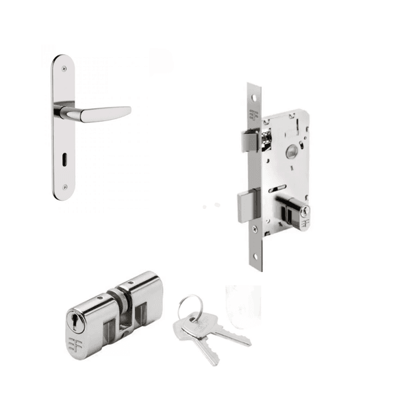 FECHADURA 3F - FASHION 112 EXTERNA CROMADA | Casa Anzai