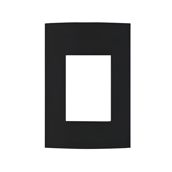 Placa Margirius 4x2 3 Postos Horizontal Ebony Clean