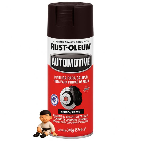 TINTA SPRAY AUTOMOTIVE CALIPER PRETO BRILHANTE - RUST-OLEUM