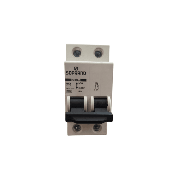 DISJUNTOR BIPOLAR.16A DIN SOPRANO (SHB2-C16A)