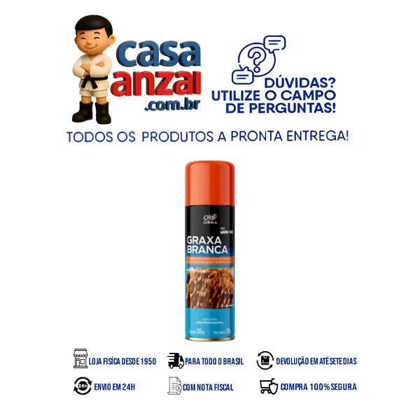 Graxa Branca Spray Orbigrax 300ml - Orbi | Casa Anzai