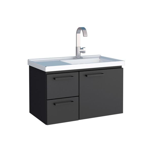 COZIMAX TOUCADOR 060 CM ROMA ACO PRETO