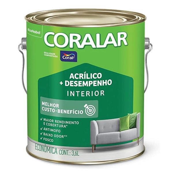 Acr Fosco Coralar Cromo Suave Coral 3,6l