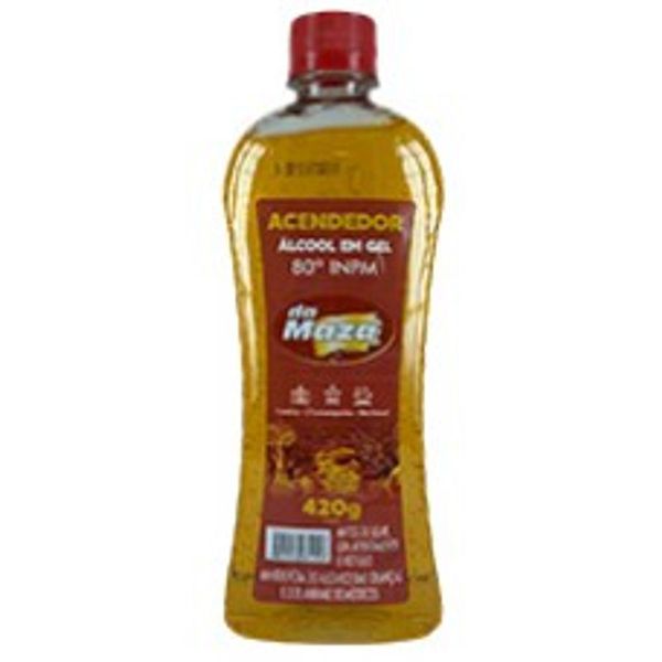 Álcool Gel 80 Acendedor Maza 420gr